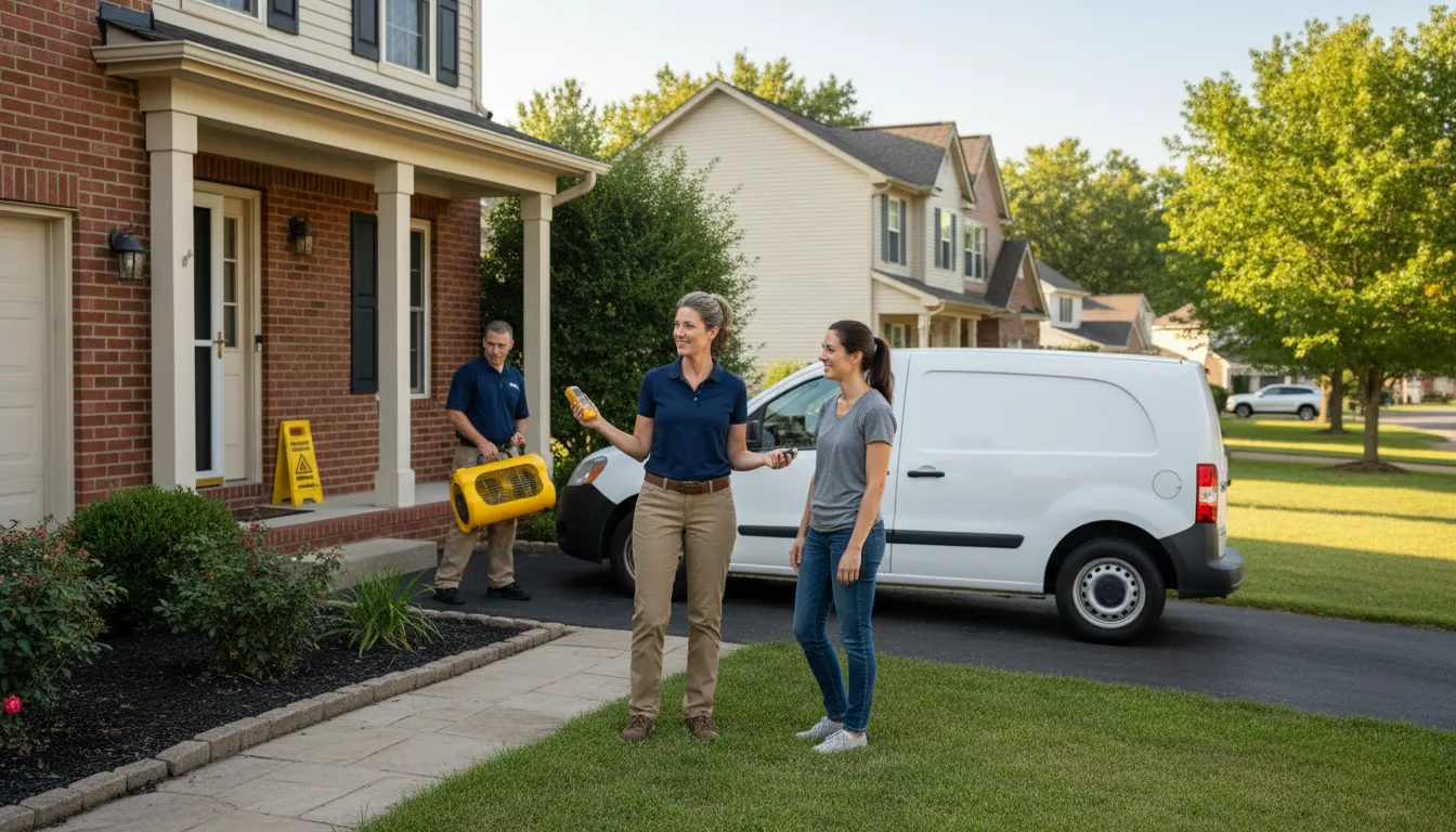 Residential water damage restoration in Beaumont, MS